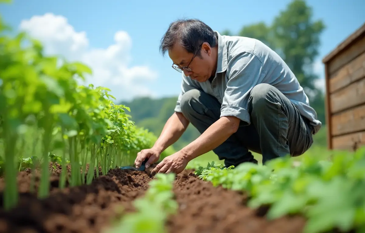 菌ちゃん農法で育てるさつまいもの植え付けと管理の手順