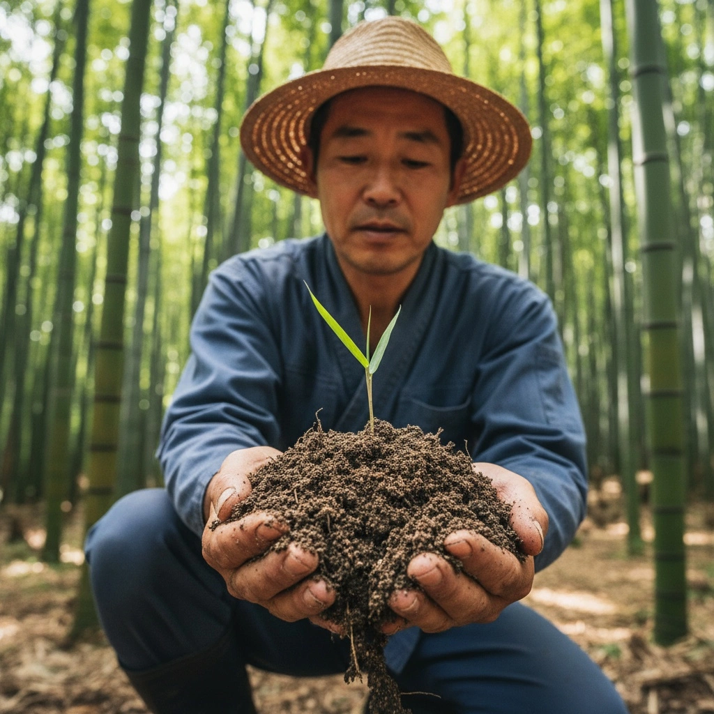 竹パウダーを使った土づくりと微生物の活性化