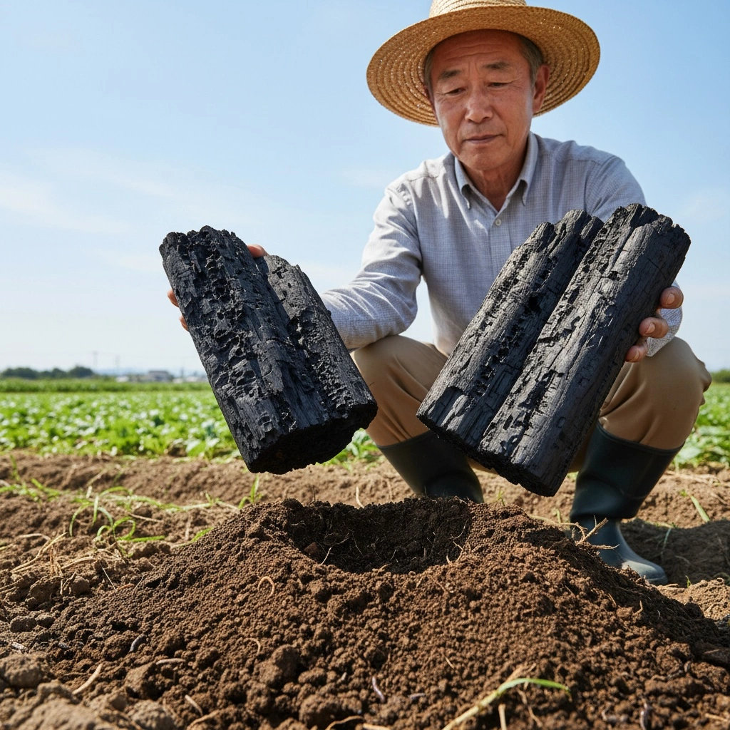 菌ちゃん農法における炭の役割と土壌への効果