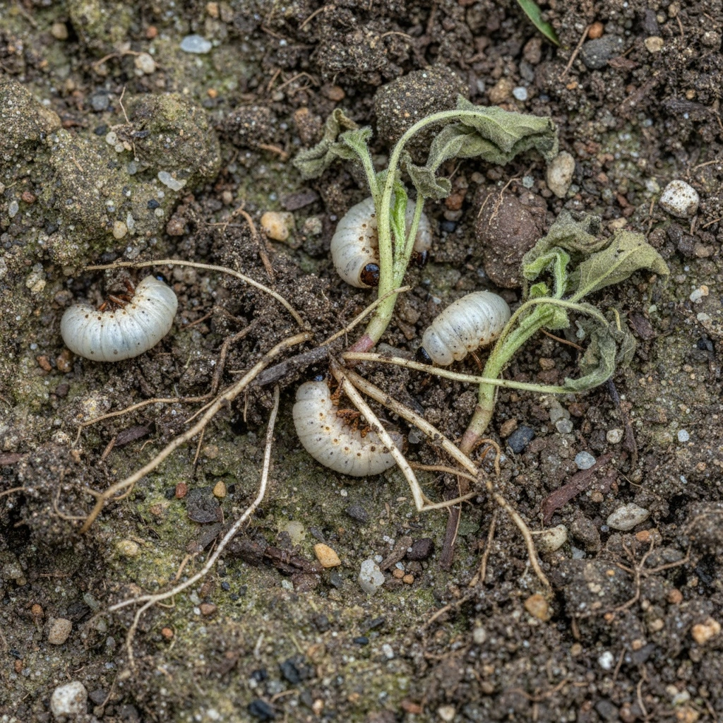 コガネムシの生態と菌ちゃん農法での被害の見分け方