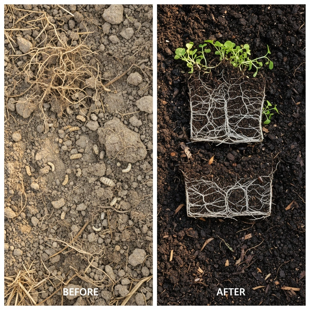 菌ちゃん農法導入後の変化とコガネムシ減少の実例