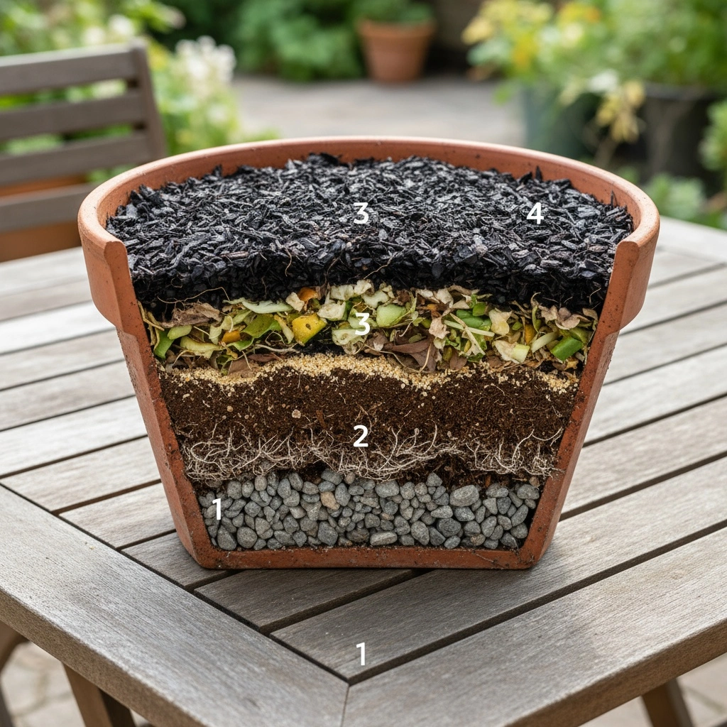 菌ちゃん農法プランターの仕込みと植え付け手順