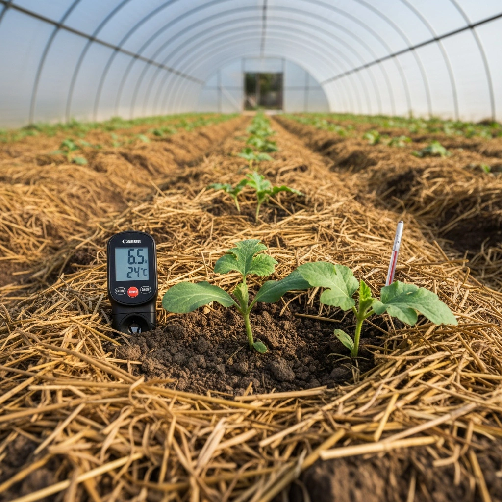 菌ちゃん農法によるスイカの苗作りと定植タイミング