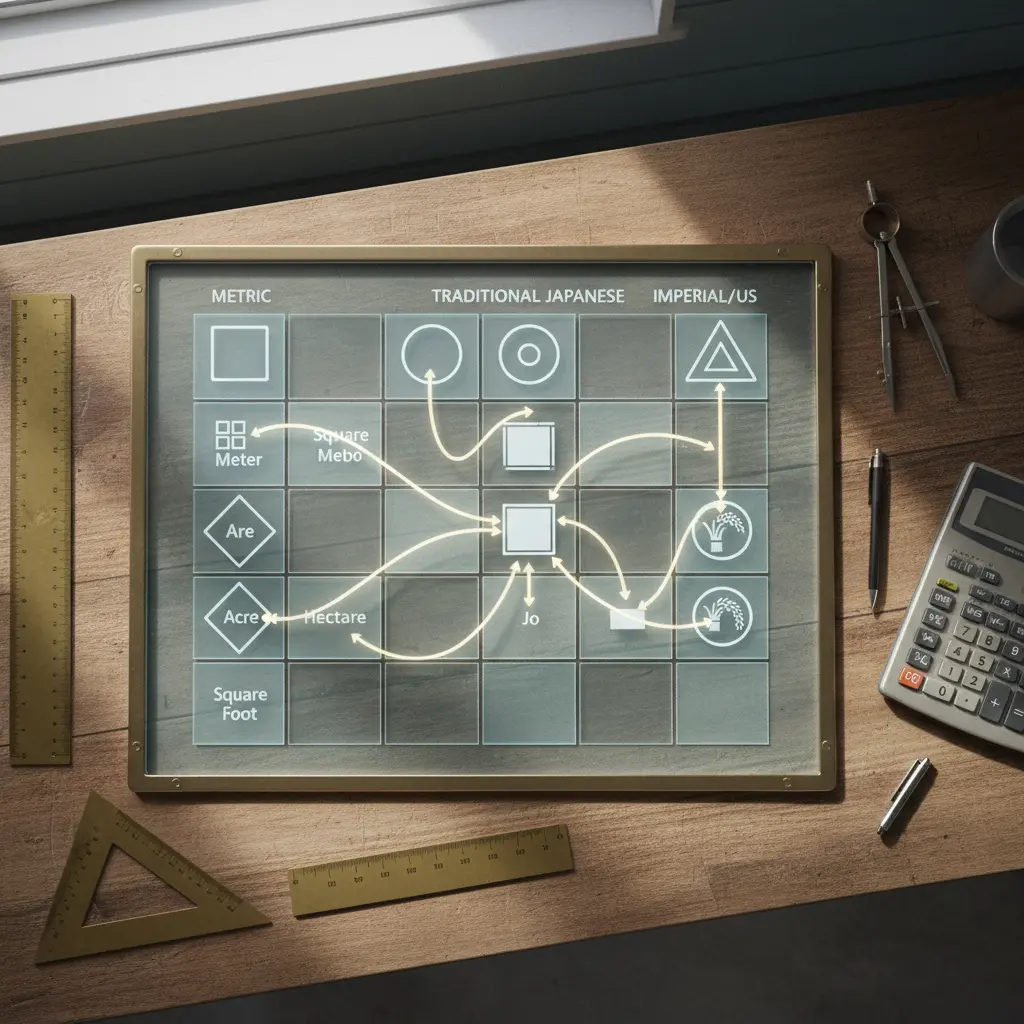一反・坪・㎡・アール・ヘクタールの換算と早見表