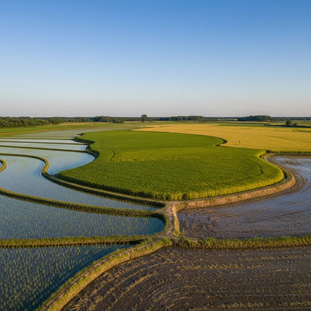 田んぼの水抜きは何月が最適?年間スケジュールで見る基本の流れ