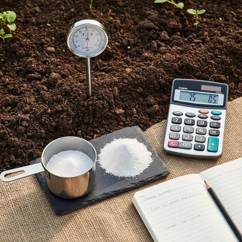 畑で石灰をまく量と計算方法