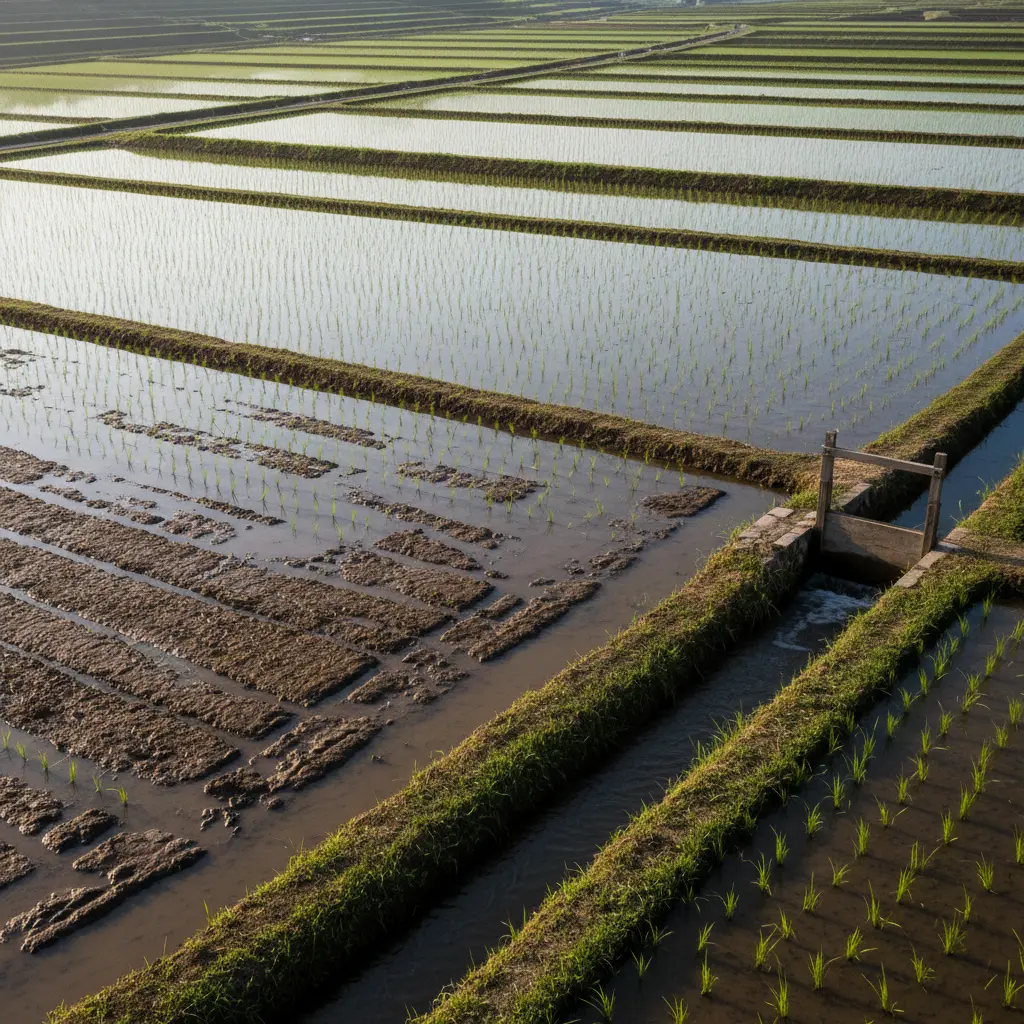 田んぼの水抜きを行う目的と効果:病害虫防止・品質向上・作業効率化