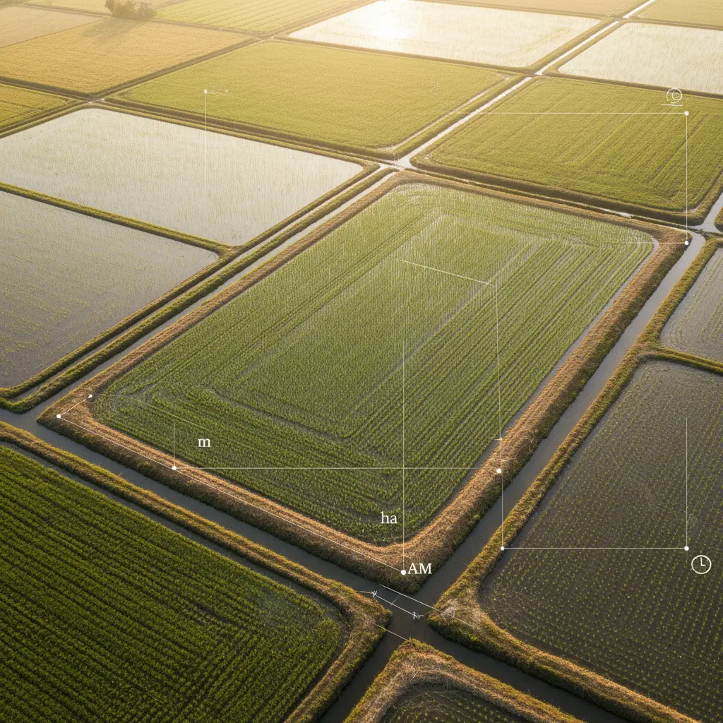 田んぼ一枚は何坪?基本となる面積の考え方