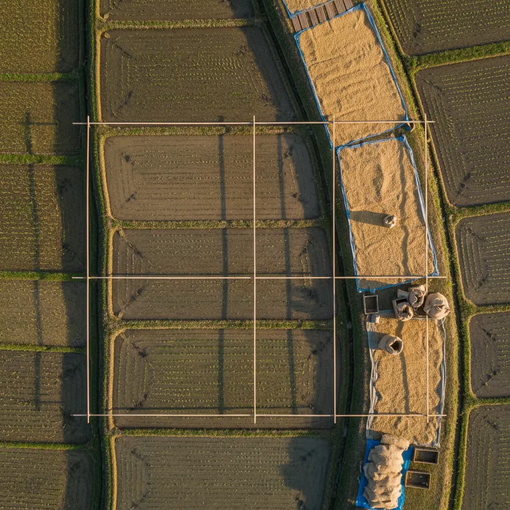 一坪・一反あたりの収穫量と田んぼ一枚の米の量