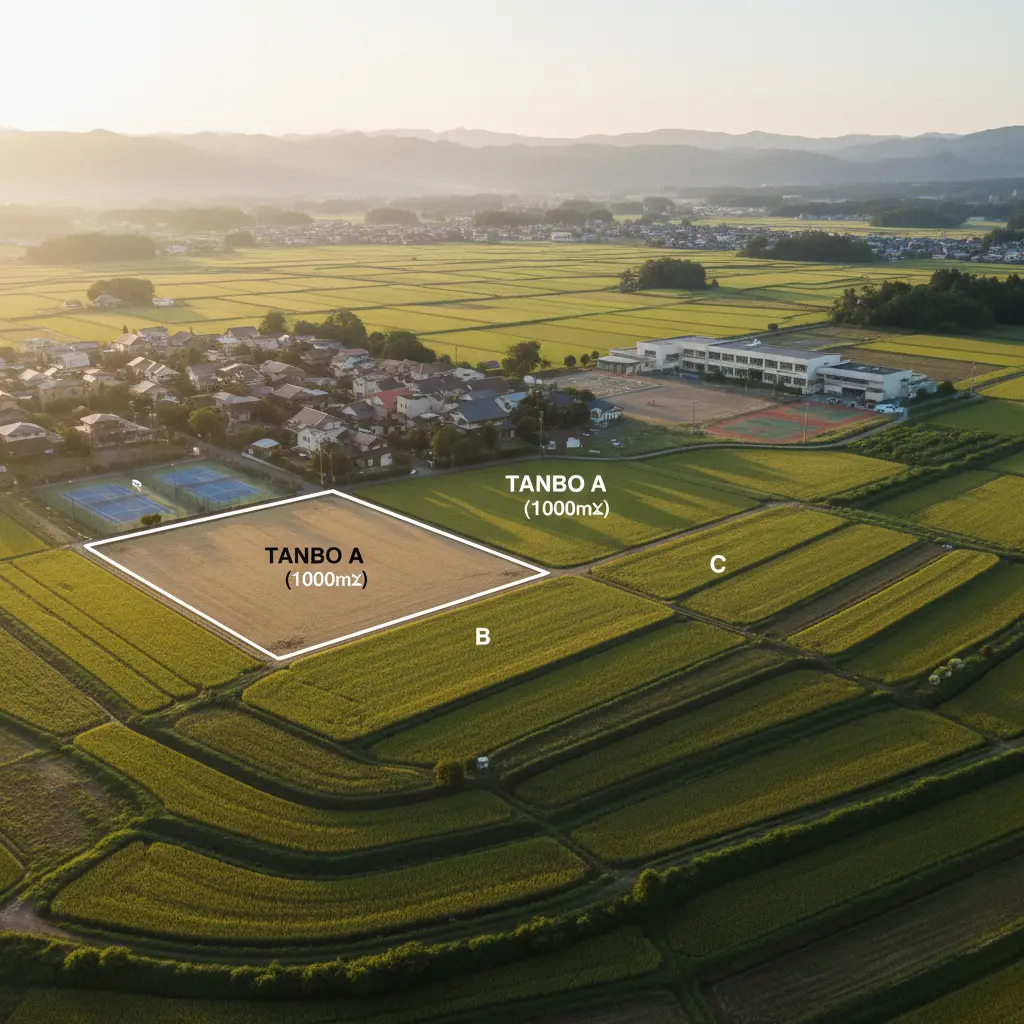 田んぼ一反の広さをイメージで把握する