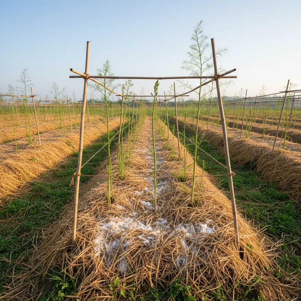 菌ちゃん農法でのアスパラガス管理と無肥料・無耕起での長期運用