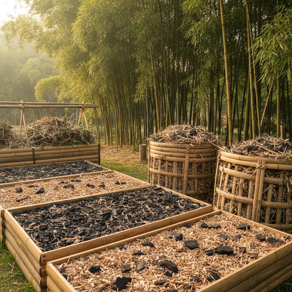 地域循環と家庭菜園における竹資材の実践応用