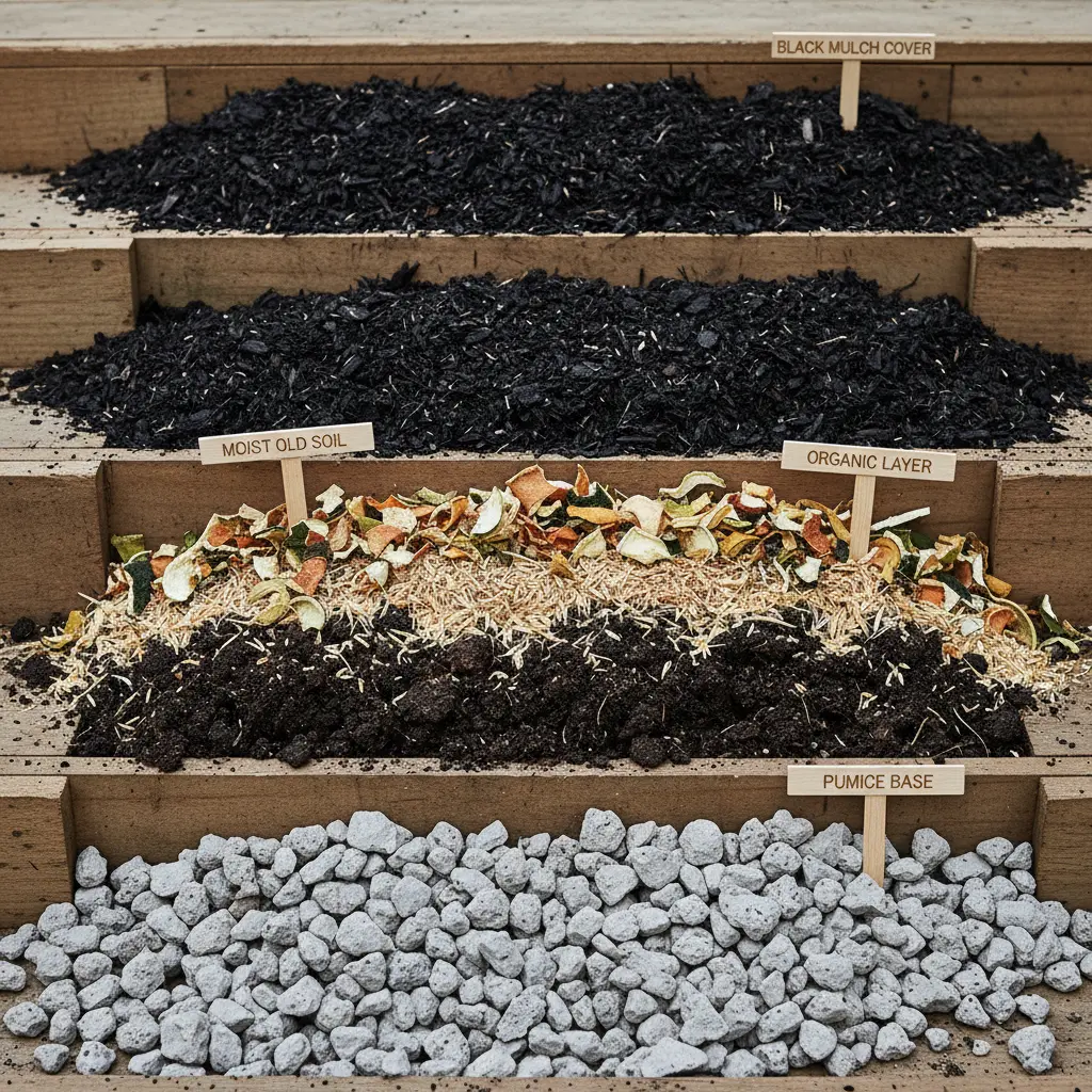 生ゴミを活かした菌ちゃん農法プランターの仕込み手順