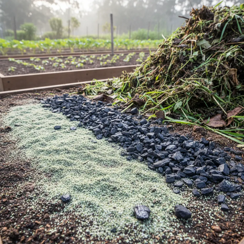 竹パウダーと竹炭を活用した微生物活性化と注意点