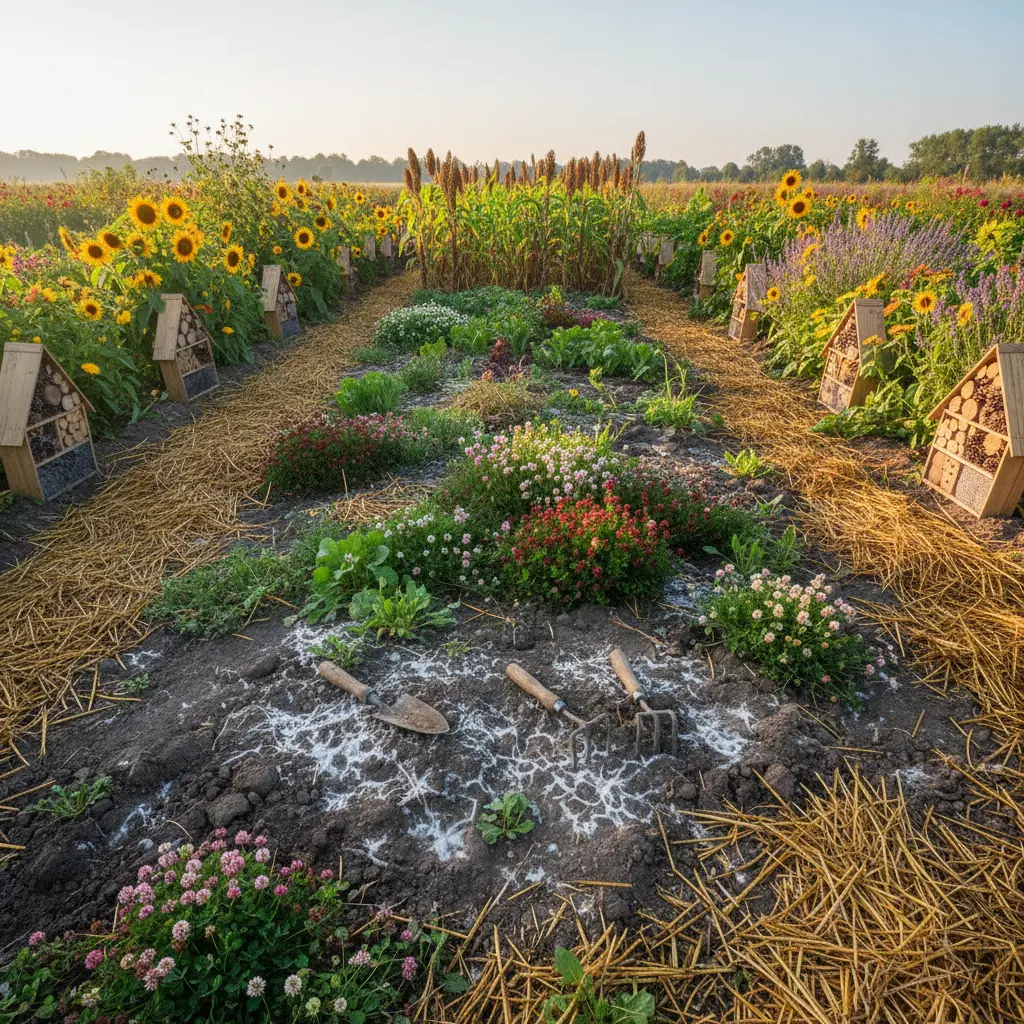 無マルチでの雑草・虫害管理と生物的対策の工夫