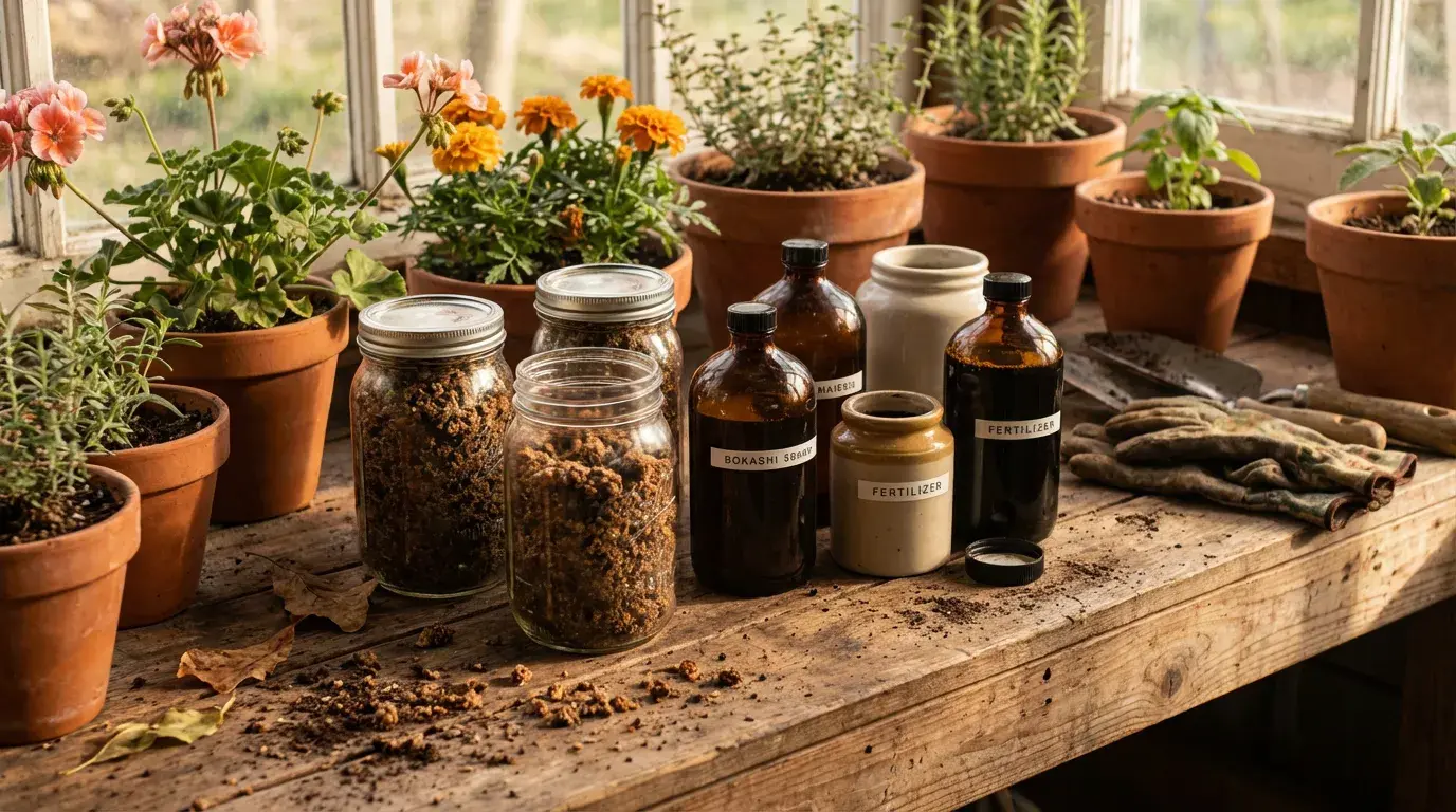 菌ちゃん農法で育つ花の管理と発酵肥料の活用