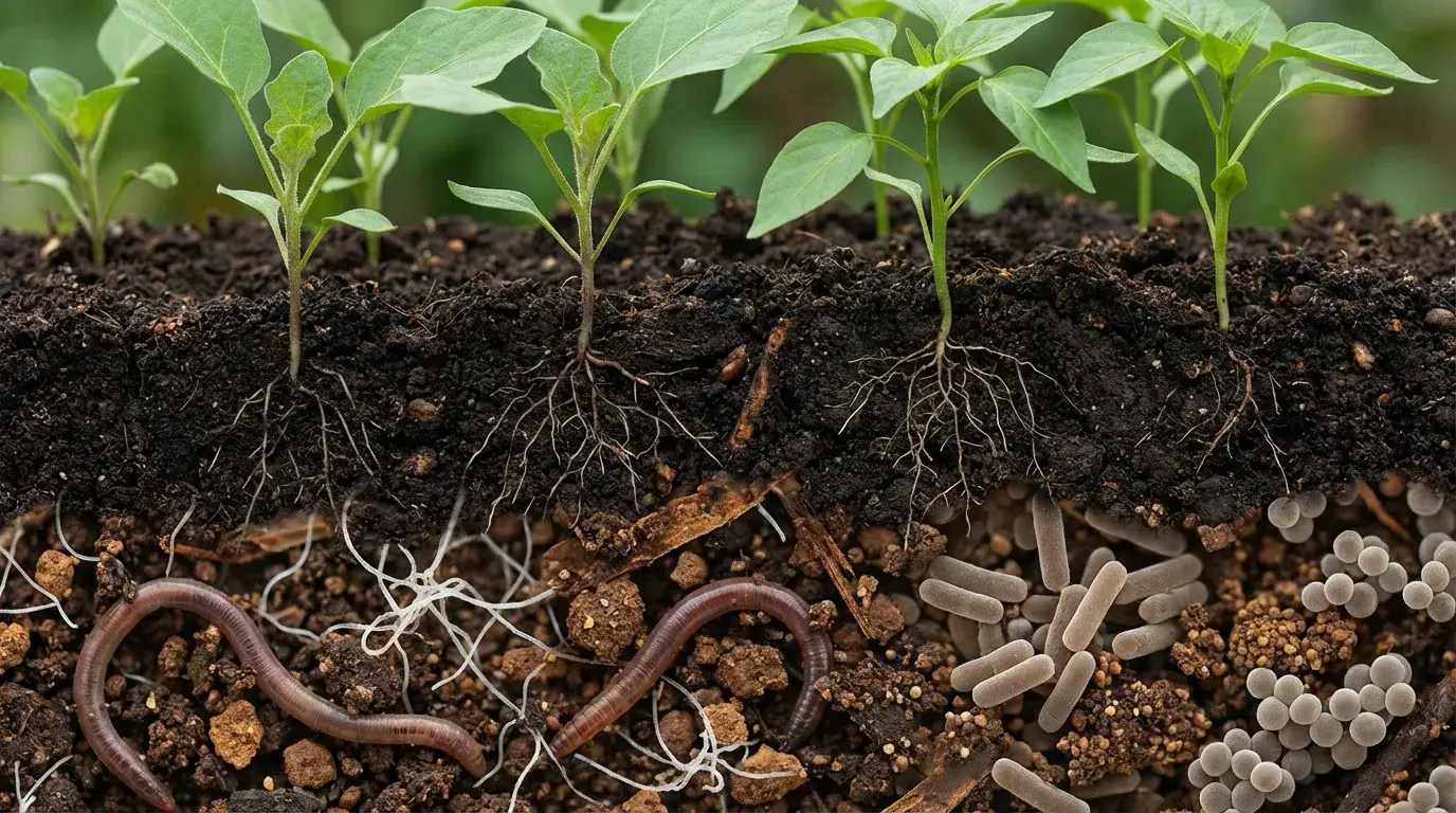 微生物が守る作物:岡山での病害虫抑制メカニズム